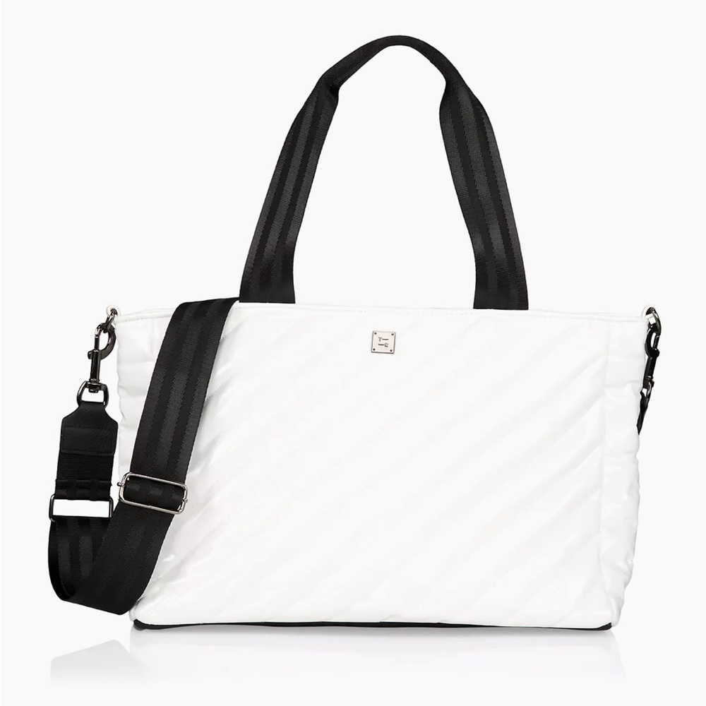 THINK ROYLN Biba Tote Bag in White Patent